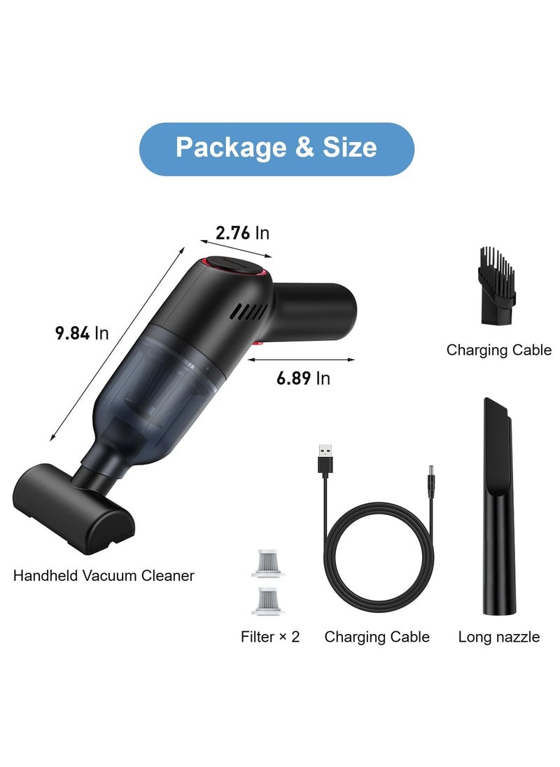 Yakiter 8000pa Portable Mini Handheld cordless Car Vacuum Cordless Car Vacuum Cleaner (Black)  - Image 3