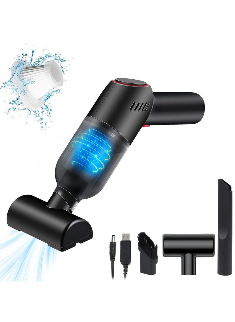 Yakiter 8000pa Portable Mini Handheld cordless Car Vacuum Cordless Car Vacuum Cleaner (Black)  - Image 1