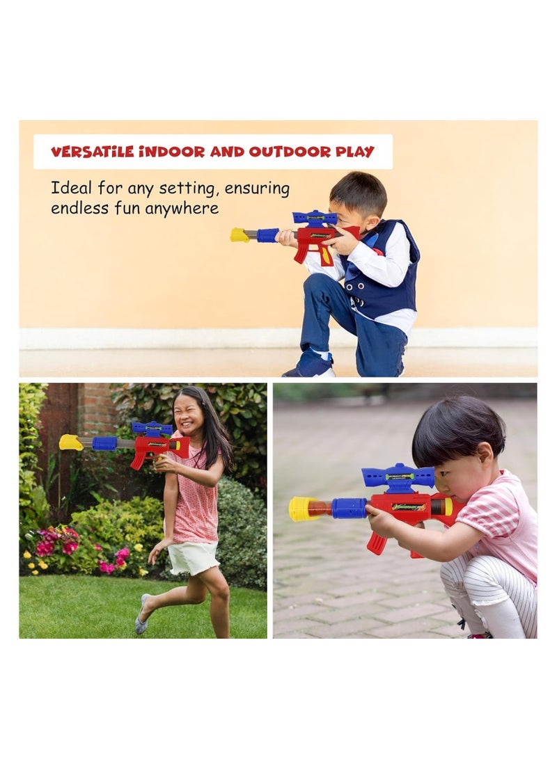 FUNFY لعبة بندقية رصاص ناعمة FUNFY مع 8 كرات رغوية و 3 علب هدف | مسدس هوائي للأطفال | متعدد الألوان | رغوة وآمنة من البلاستيك | مثالية لممارسة التصويب على الأهداف | متعة للعب في الداخل والخارج - Image 3