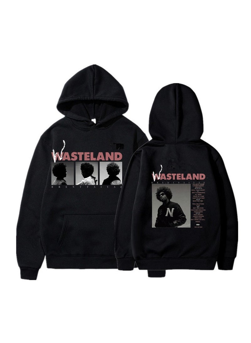 Wasteland Rock Graphic Fleece Hoodie – Uni Outdoor Running u0026 Sports Pullover  - Image 1