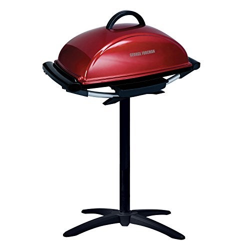 George Foreman Indoor Outdoor Electric Grill, Non-Stick Grill Griddle Plate, Healthy Grilling Drip Tray Reduces Fat, Portable Barbeque - Image 1