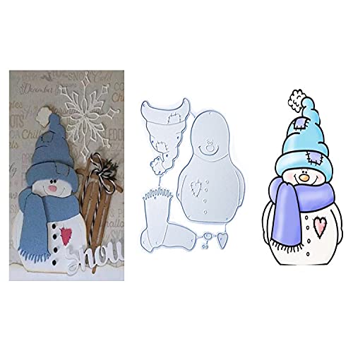 Lapoo Metal Cutting Die for Scrapbooking 3D Backgrounds Frame New Cutting Dies DIY Album Card Making Decor Paper Metal Die Cuts Party Wedding Decorations Quiet Snowman 37 x 24 in