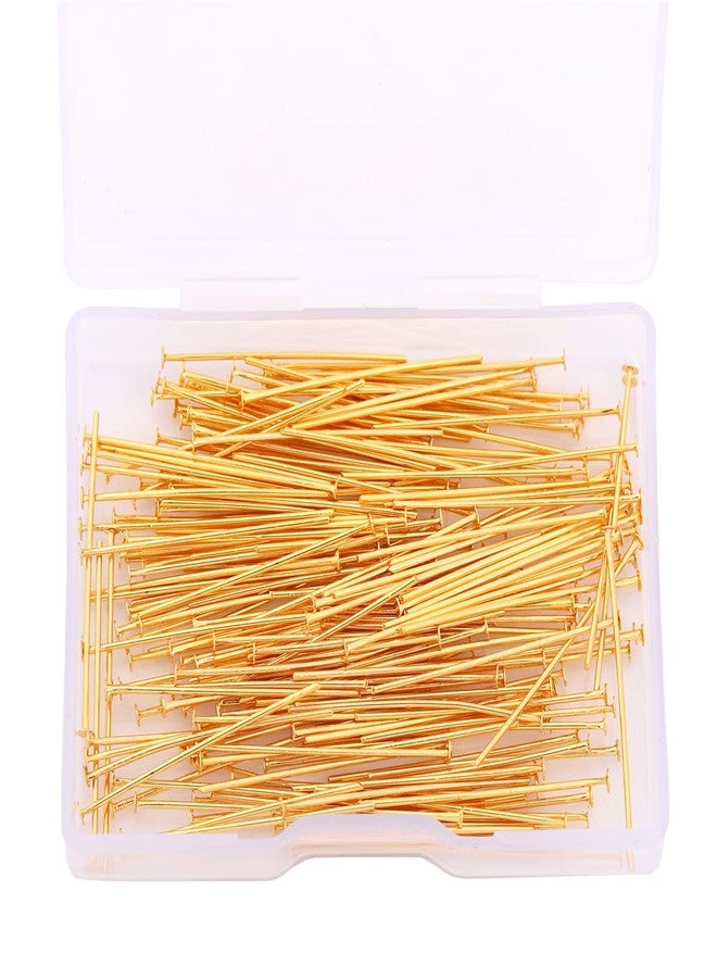 BEADIA 18K Gold Plated Flat Head Pins Non Tarnish 30mm 200pcs for Jewelry Making Findings - Image 5