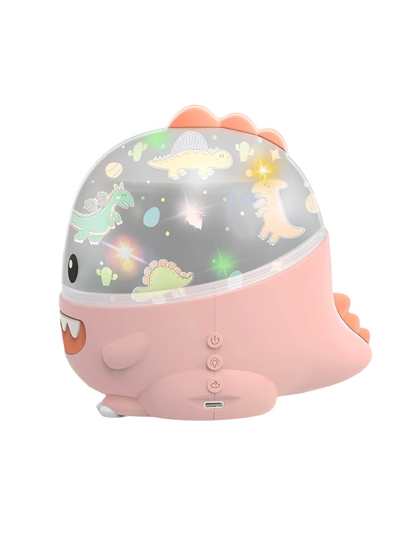 Generic Dinosaur Light For Kids, Dino Projector Baby Toy, Compact And Portable Dino Projection Night Light, Children Bedroom Decoration Projector For Babies Toddlers, (1pc, Pink)  - Image 1