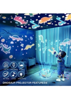 Generic Dinosaur Light For Kids, Dino Projector Baby Toy, Compact And Portable Dino Projection Night Light, Children Bedroom Decoration Projector For Babies Toddlers, (1pc, Pink)  - Image 2