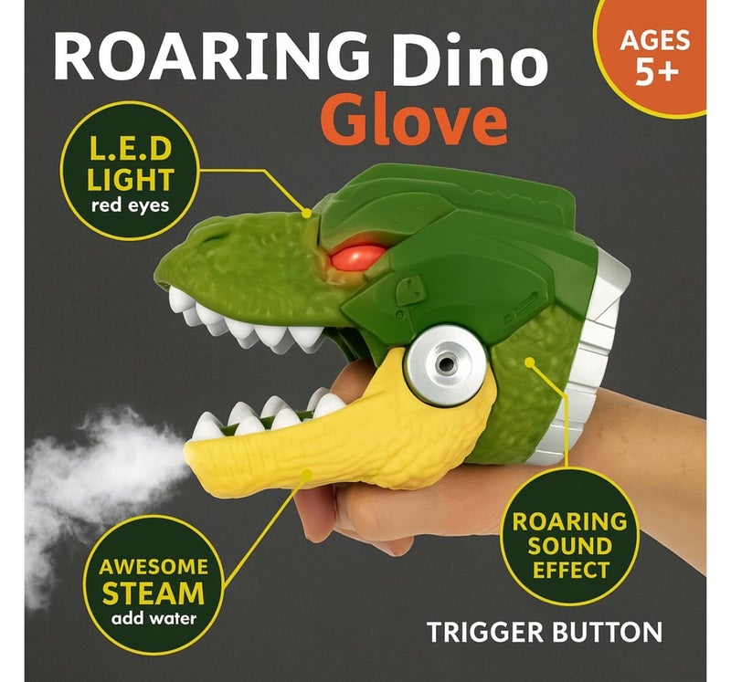 Hamleys قفاز ديناصور زائر للأطفال - العمر 6 سنوات وما فوق مع تأثيرات أضواء LED والصوت والدخان | قفاز لعب ديناصور واقعي للأولاد والبنات، للعب التخيلي في الداخل والخارج - Image 2
