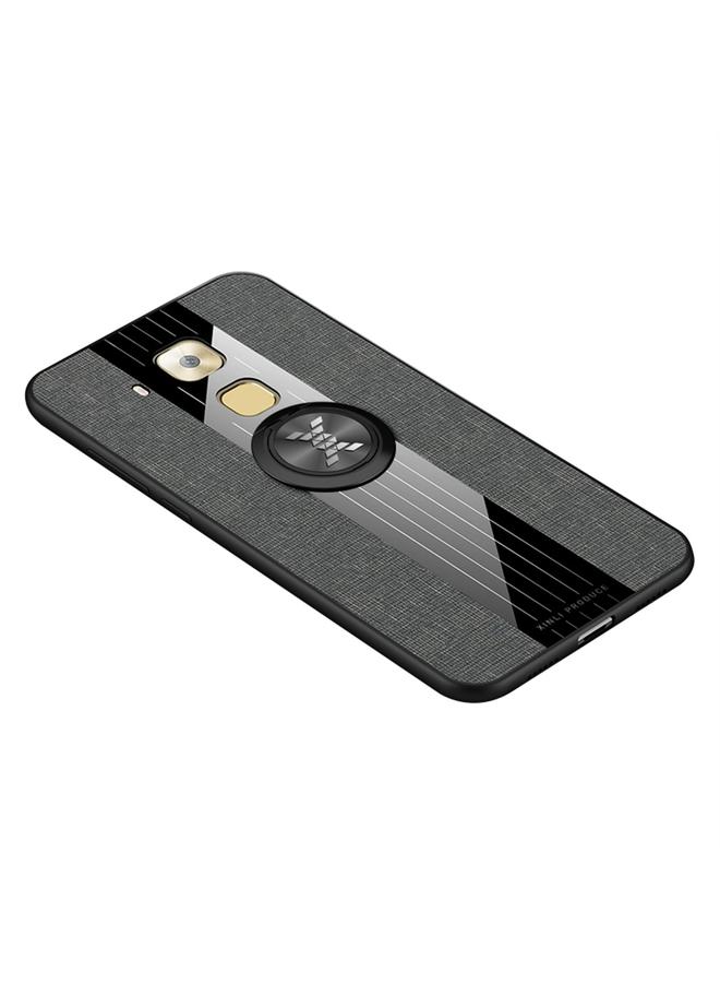 Case For Huawei Maimang 5 Stitching Cloth Textue Shockproof TPU Protective Case with Ring Holder