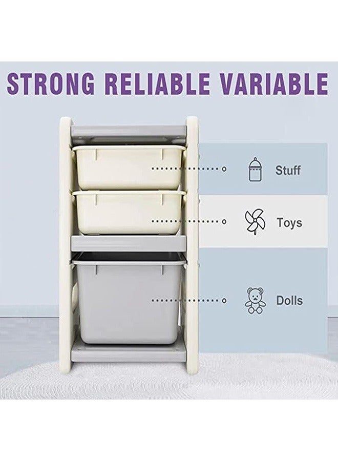MIXDE Toy Organizer Storage Bins, Contemporary Style, Kids-Friendly Design, Spacious Shelves, Anti-Slip Bins, Easy Access Bins, Toy Storage Toy Shelf to Organize Toys for Playroom, Bedroom, Daycare, Nursery - Image 5