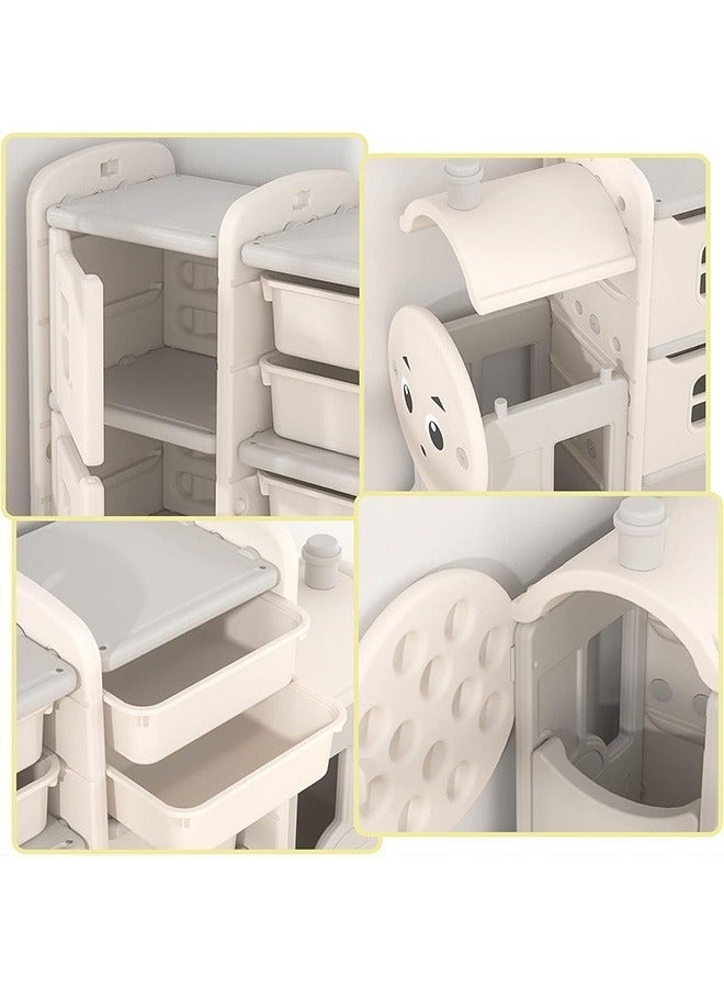 MIXDE Toy Organizer Storage Bins, Contemporary Style, Kids-Friendly Design, Spacious Shelves, Anti-Slip Bins, Easy Access Bins, Toy Storage Toy Shelf to Organize Toys for Playroom, Bedroom, Daycare, Nursery - Image 3