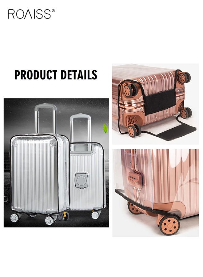 رويس مجموعة أغطية حماية شفافة عالمية مقاومة للماء لحقائب السفر بعجلات مقاس 20 + 24 بوصة، أغطية سميكة مقاومة للتآكل للسفر، يسهل التعرف على الأمتعة - Image 3