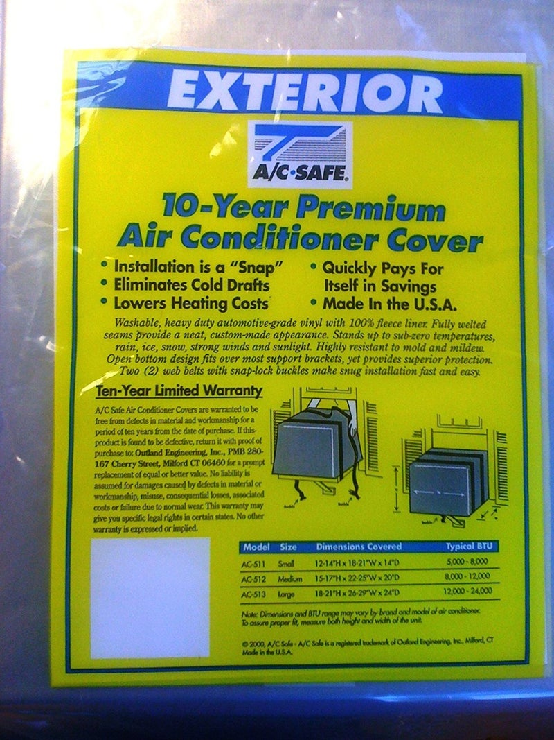 AC Safe A/C Safe Exterior Cover for Large Window Air Conditioners - Image 4