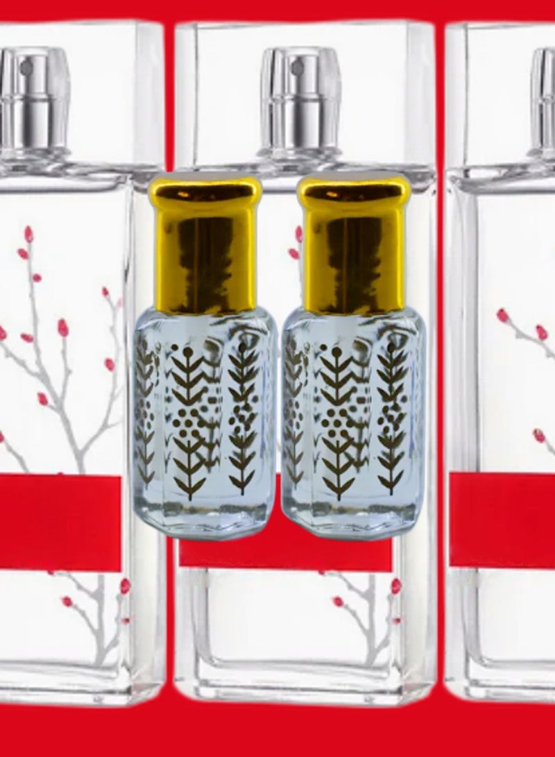 2 قطع زيت عطري ان ريد نسائي الشفاف الأصلي 6مل