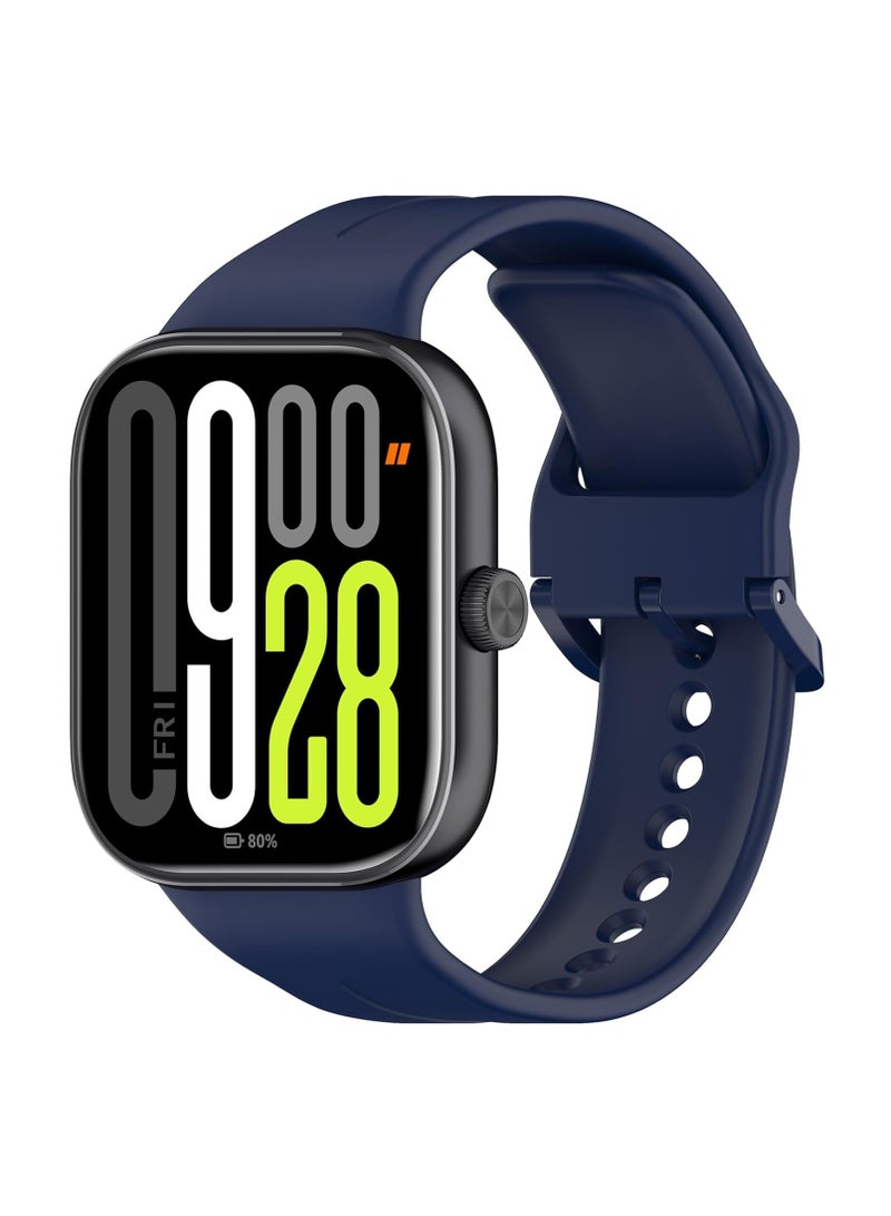 Silicone Strap for Redmi Watch 5/4,Soft Waterproof Adjustable Band Compatible with Xiaomi Smart Band 9 Pro/8 Pro,Blue - Image 1