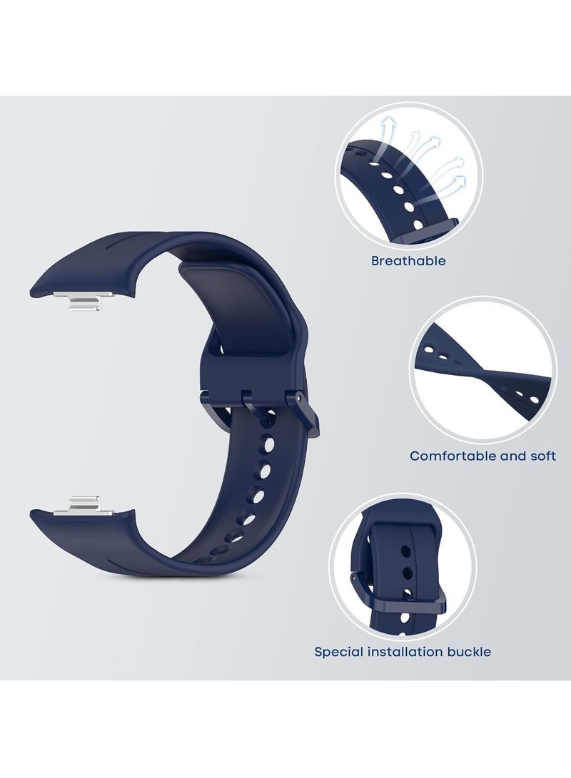 Silicone Strap for Redmi Watch 5/4,Soft Waterproof Adjustable Band Compatible with Xiaomi Smart Band 9 Pro/8 Pro,Blue - Image 4