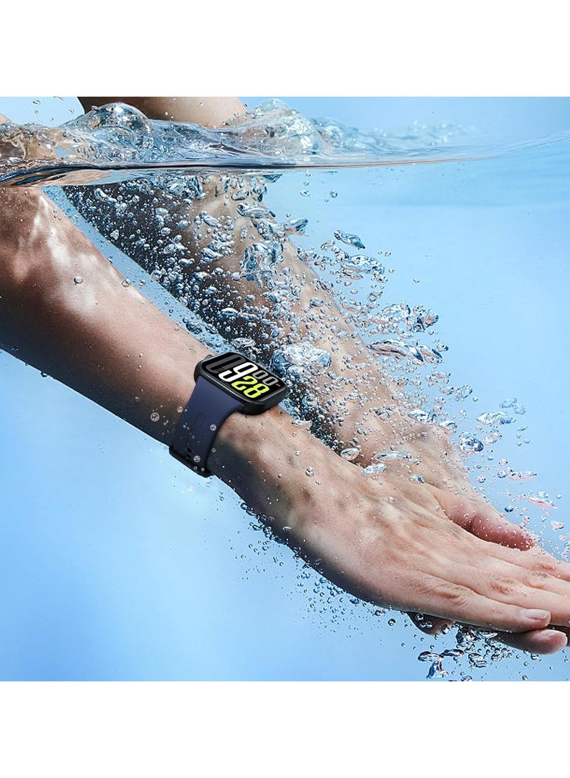 Silicone Strap for Redmi Watch 5/4,Soft Waterproof Adjustable Band Compatible with Xiaomi Smart Band 9 Pro/8 Pro,Blue - Image 5