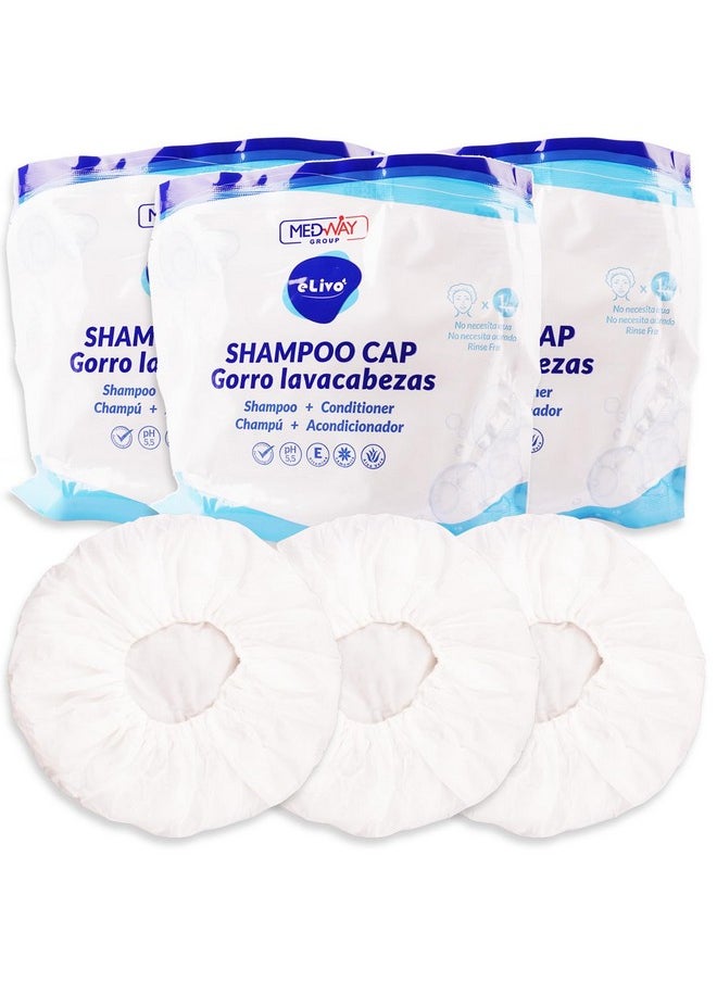MedVance - MedVance No Rinse Shampoo Cap | Rinse Free Shower Cap that Shampoos & Conditions | PH Balanced & Hypoallergenic Waterless Hair Wash | 3 Pack - Image 1
