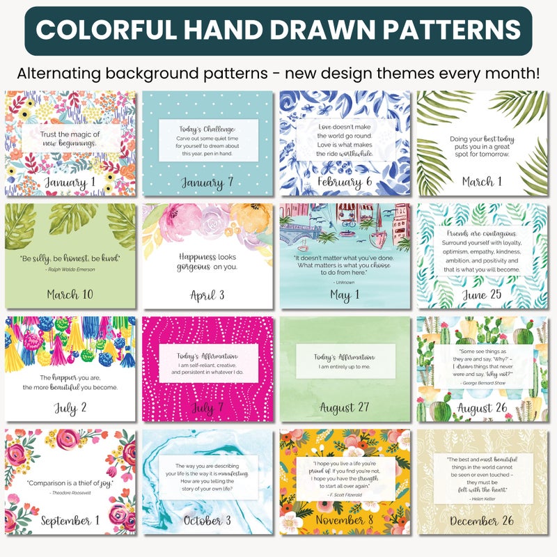 bloom daily planners Undated Perpetual Desk Easel/Inspirational Standing Flip Calendar - (5.25" x 5.5") (The Best is Yet to Come) - Image 4