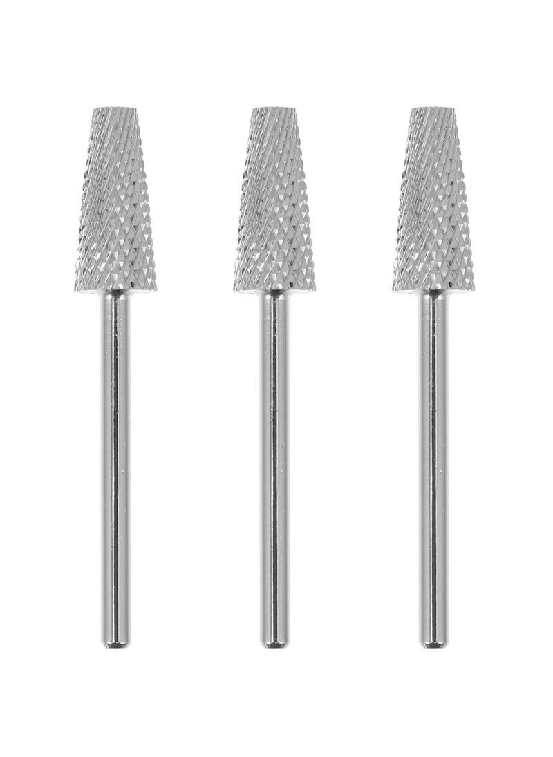 minkissy minkissy 3pcs Tapered Barrel Carbide Nail Drill Bit for Nail Polisher Tungsten Steel Conical Nail Drill Head Nail Art Supplies for Electric Nail File Manicure Pedicure 