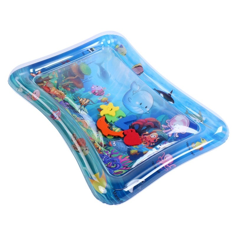 Baby Water Mat: 1-Pack High-Quality Non-Toxic PVC, With Ocean Animals Toys - Developmental Sensory Play Mat for Infants Toddlers Early Growth & Indoor Outdoor Play - Image 2