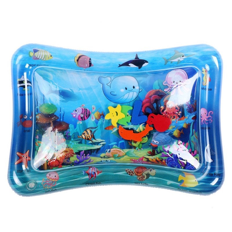 Baby Water Mat: 1-Pack High-Quality Non-Toxic PVC, With Ocean Animals Toys - Developmental Sensory Play Mat for Infants Toddlers Early Growth & Indoor Outdoor Play - Image 3