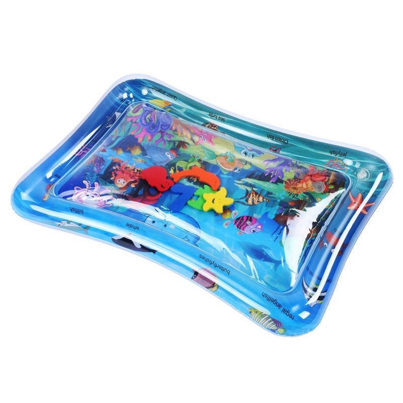 Baby Water Mat: 1-Pack High-Quality Non-Toxic PVC, With Ocean Animals Toys - Developmental Sensory Play Mat for Infants Toddlers Early Growth & Indoor Outdoor Play - Image 4