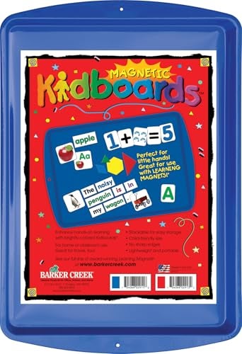 Barker Creek Learning Magnets, Blue Kidboard, Colorful and Durable Magnetic-Receptive Tray, Stackable for Easy Storage, 9" x 13" (2911), 0.75 H x 15.0 L x 9.75 W - Image 4