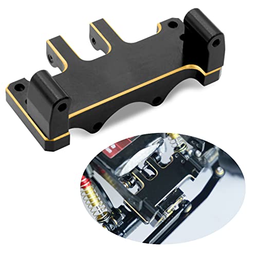 OGUNKE OGRC Brass Servo Mount Adjustable Brass Steering Servo Mount Bracket for Axial SCX24 Deadbolt / C10 / JLU Gladiator/Bronco Upgrades Parts (Black Gold) -13.2g - Image 1