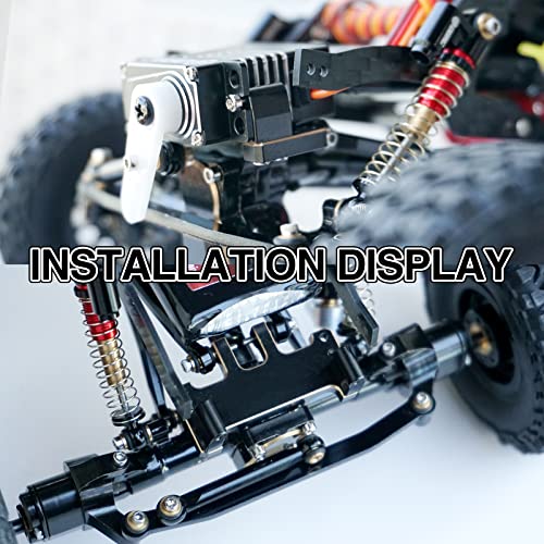 OGUNKE OGRC Brass Servo Mount Adjustable Brass Steering Servo Mount Bracket for Axial SCX24 Deadbolt / C10 / JLU Gladiator/Bronco Upgrades Parts (Black Gold) -13.2g - Image 2