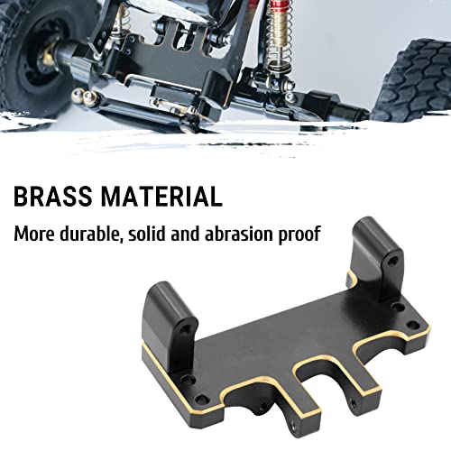 OGUNKE OGRC Brass Servo Mount Adjustable Brass Steering Servo Mount Bracket for Axial SCX24 Deadbolt / C10 / JLU Gladiator/Bronco Upgrades Parts (Black Gold) -13.2g - Image 3