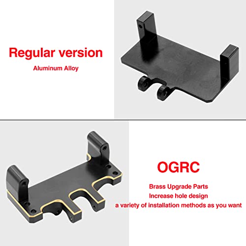 OGUNKE OGRC Brass Servo Mount Adjustable Brass Steering Servo Mount Bracket for Axial SCX24 Deadbolt / C10 / JLU Gladiator/Bronco Upgrades Parts (Black Gold) -13.2g - Image 4