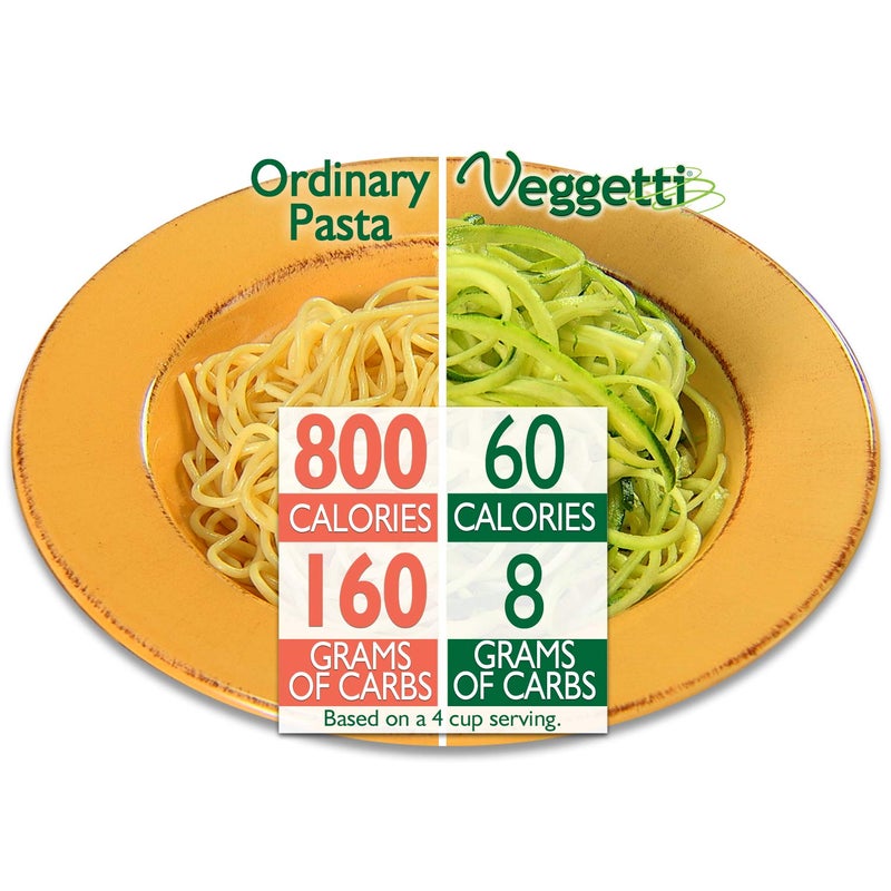 Veggetti مقشرة الخضار الحلزونية فيجتيتي، تصنع باستا الخضار، صفراء - Image 5