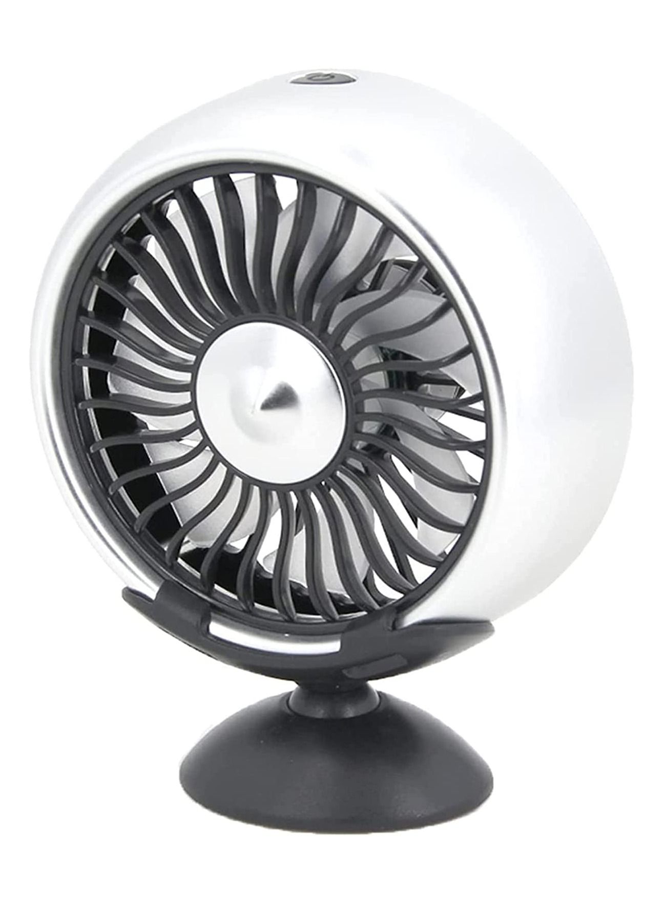 Car Cooling Fan USB Mini Portable,3 Speed Fan Control Fan With 360 RotationAir Outlet Type And Vertical Fans,Personal Quiet Electric Fan For Car Home Office Camping (Silver)