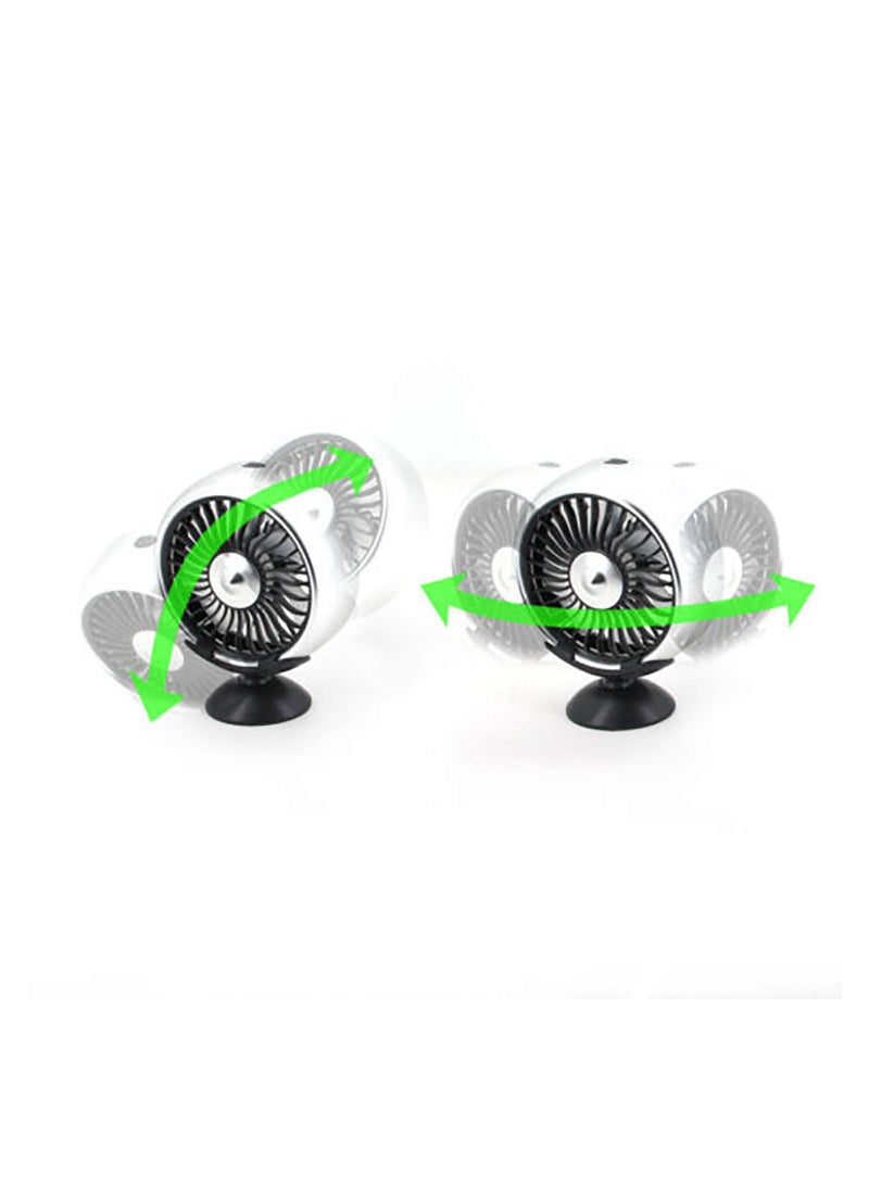 SYOSI Car Cooling Fan USB Mini Portable,3 Speed Fan Control Fan With 360 RotationAir Outlet Type And Vertical Fans,Personal Quiet Electric Fan For Car Home Office Camping (Silver) - Image 5