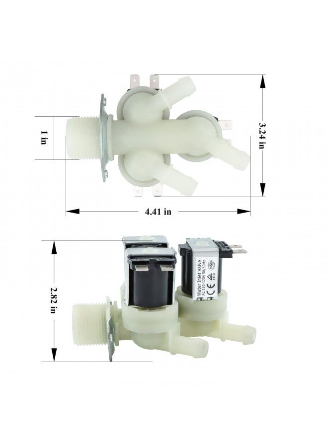 Beaquicy Beaquicy 5220FR2075L 5221ER1003A Cold Water Inlet Valve for Washing Machine - Replacement for Kenmore LG Washer - Front Load Washer Triple Solenoid Cold Water Inlet Valve Assembly  - Image 4