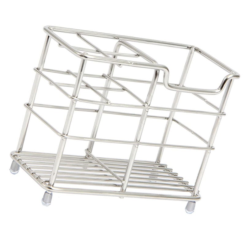 Stainless Steel Toothbrush Holder With Drainage Bathroom Organizer For Tidy Vanity - Image 2
