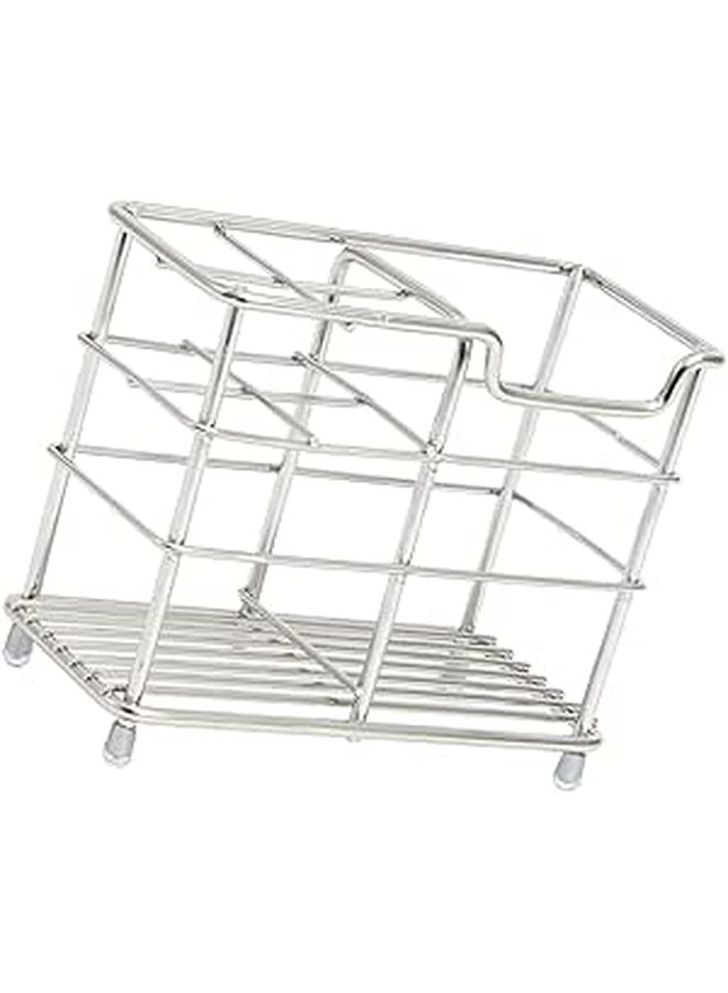 Stainless Steel Toothbrush Holder With Drainage Bathroom Organizer For Tidy Vanity - Image 1