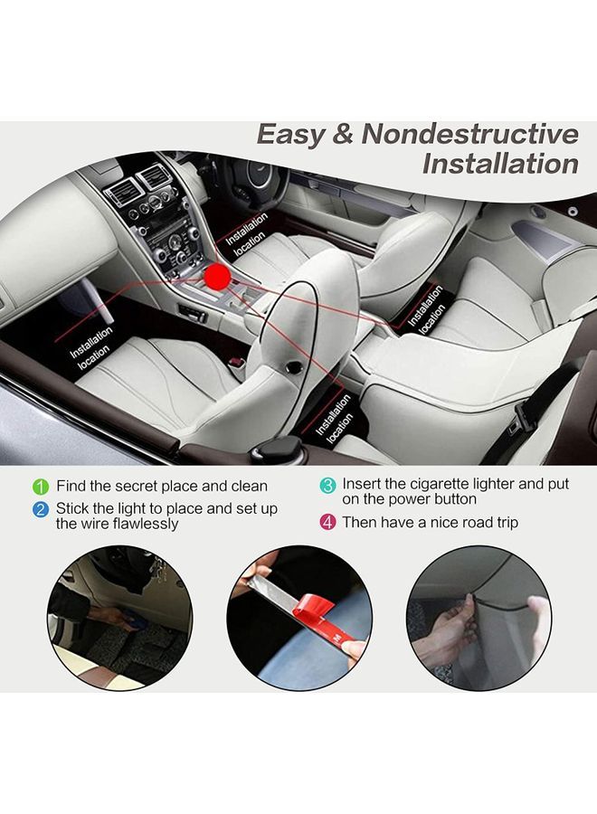 NIBEMINENT 4-Piece LED Decor Lights Multicolour - Image 4