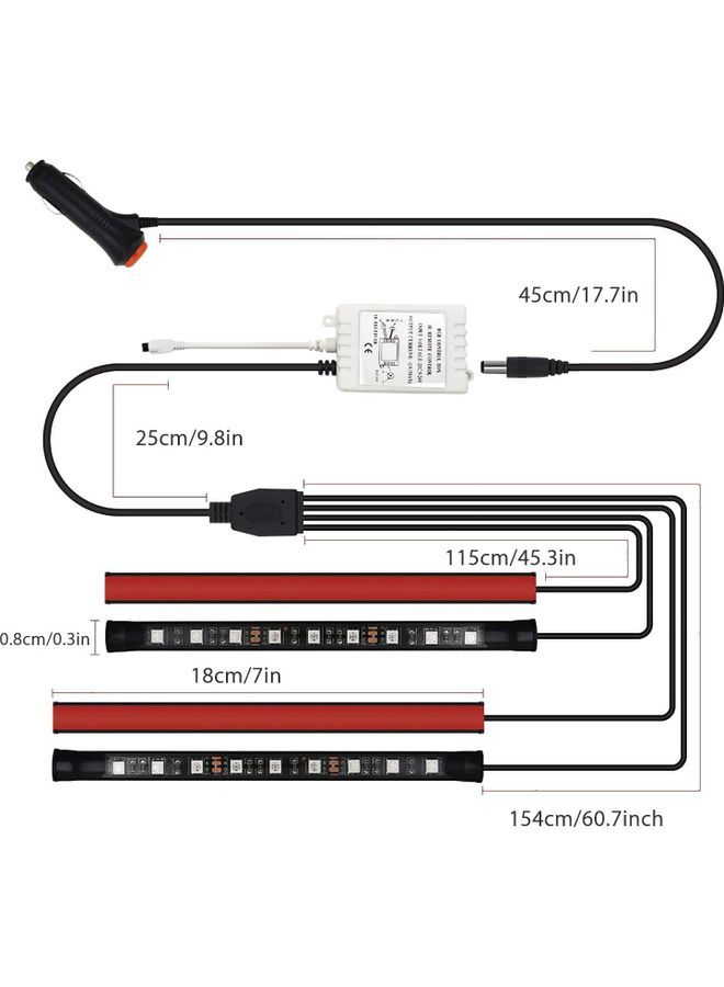 NIBEMINENT 4-Piece LED Decor Lights Multicolour - Image 5