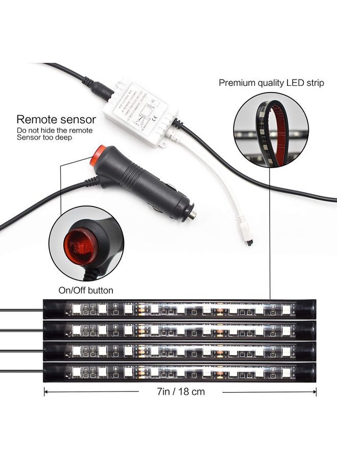 NIBEMINENT 4-Piece LED Decor Lights Multicolour - Image 2