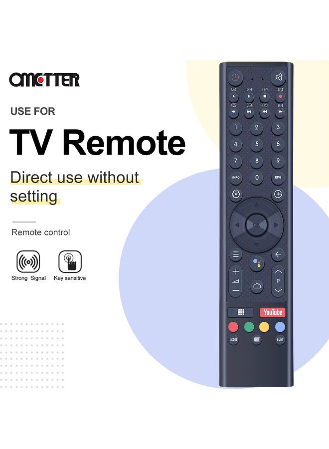 OMETTER New For Changhong TV Remote Control Replace for TVs GCBLTVC1GBBT-C2 GCBLTVC1GBBT GCBLTVC1GWBT-HITACHI-1 With Youtube