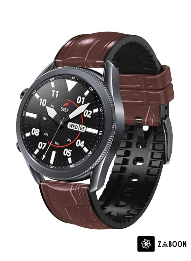 Zaboon Huawei Watch GT3 Pro 46mm Bamboo Joint Texture Silicone Leather Watch Band - Image 1