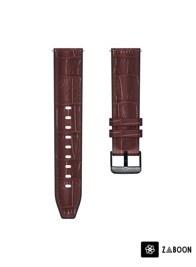 Zaboon Huawei Watch GT3 Pro 46mm Bamboo Joint Texture Silicone Leather Watch Band - Image 4