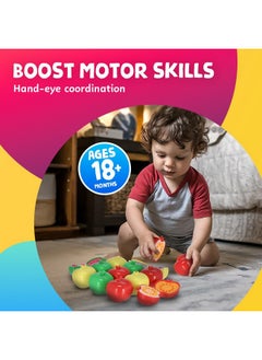 Skoolzy Apple Factory Learning Toy - Apple Toy For Toddlers - Toy Apple Pre School Learning Toy - Color Sorting Toys For Toddlers Age 3+  - Image 3