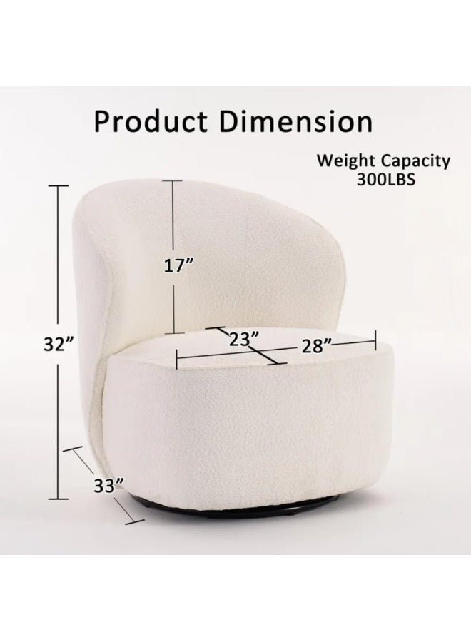 Zayn comforts Oversized Boucle Upholstered Swivel Barrel Chair - Image 2