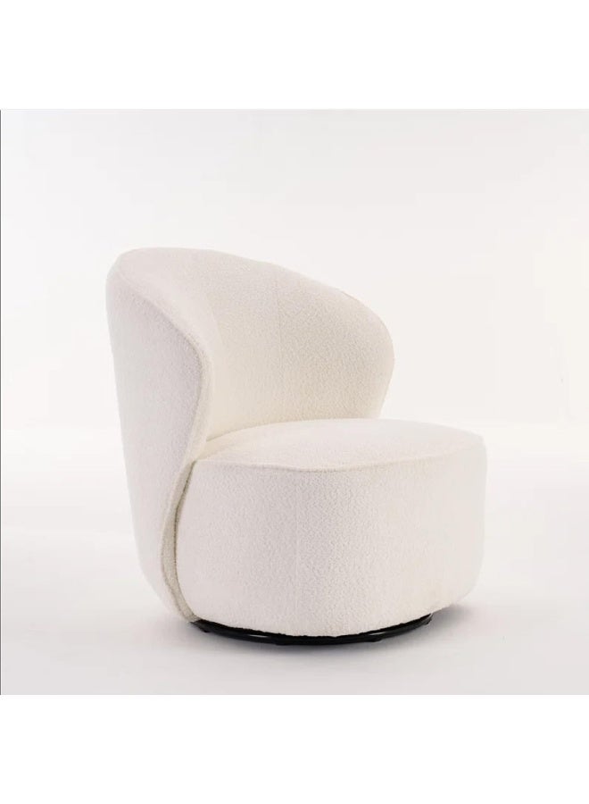 Zayn comforts Oversized Boucle Upholstered Swivel Barrel Chair - Image 4