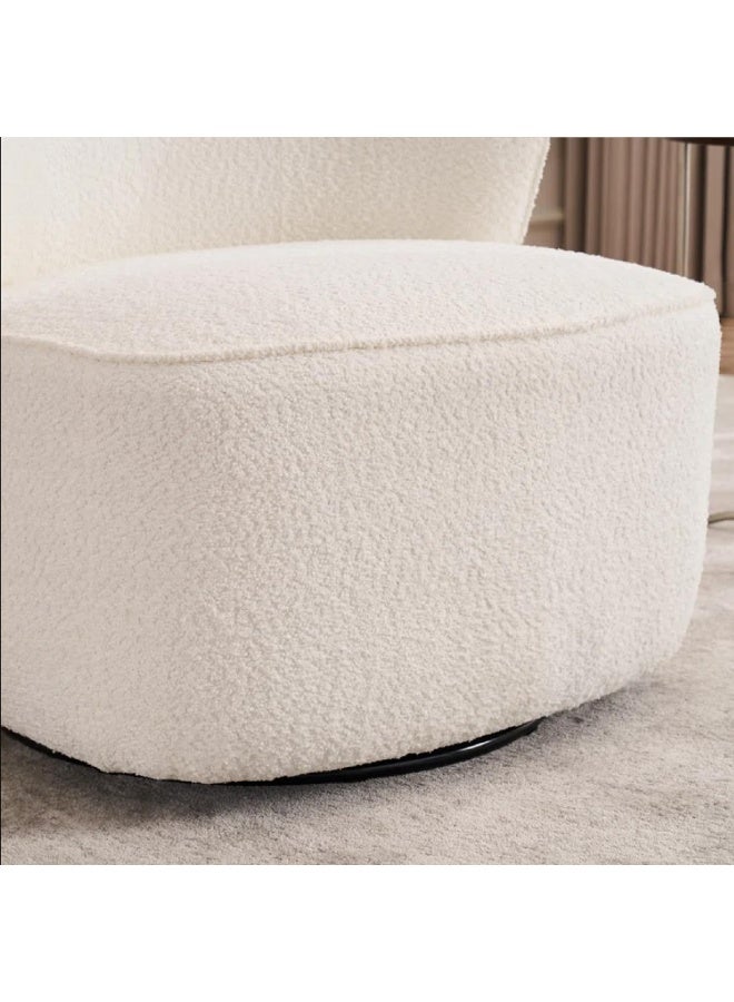 Zayn comforts Oversized Boucle Upholstered Swivel Barrel Chair - Image 3