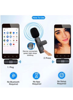 Houmt Professional Wireless Lavalier Microphone for Android USB C Lavalier Microphone Mini Wireless Microphone USB C for Phone Laptop Clip-on Mic for Video Recording Interview YouTube Live Streaming  - Image 2