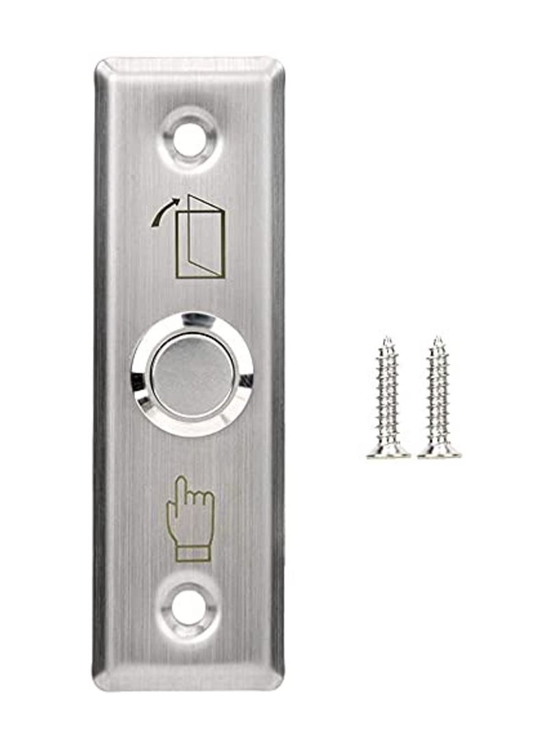 Door Exit Push Button Control Switch Vertical Stainless Steel Panel Input DC12V Output NO/COM for Access Control Door Release and Electronic Locks