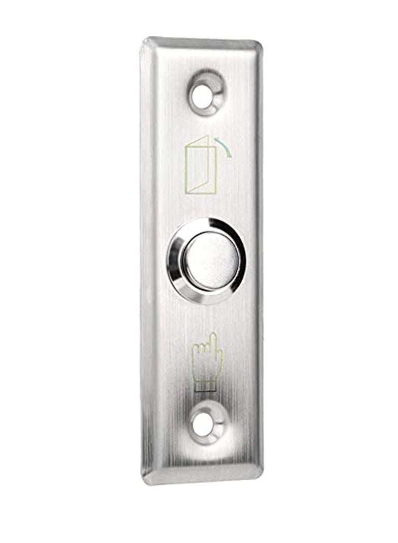 Door Exit Push Button Control Switch Vertical Stainless Steel Panel Input DC12V Output NO/COM for Access Control Door Release and Electronic Locks