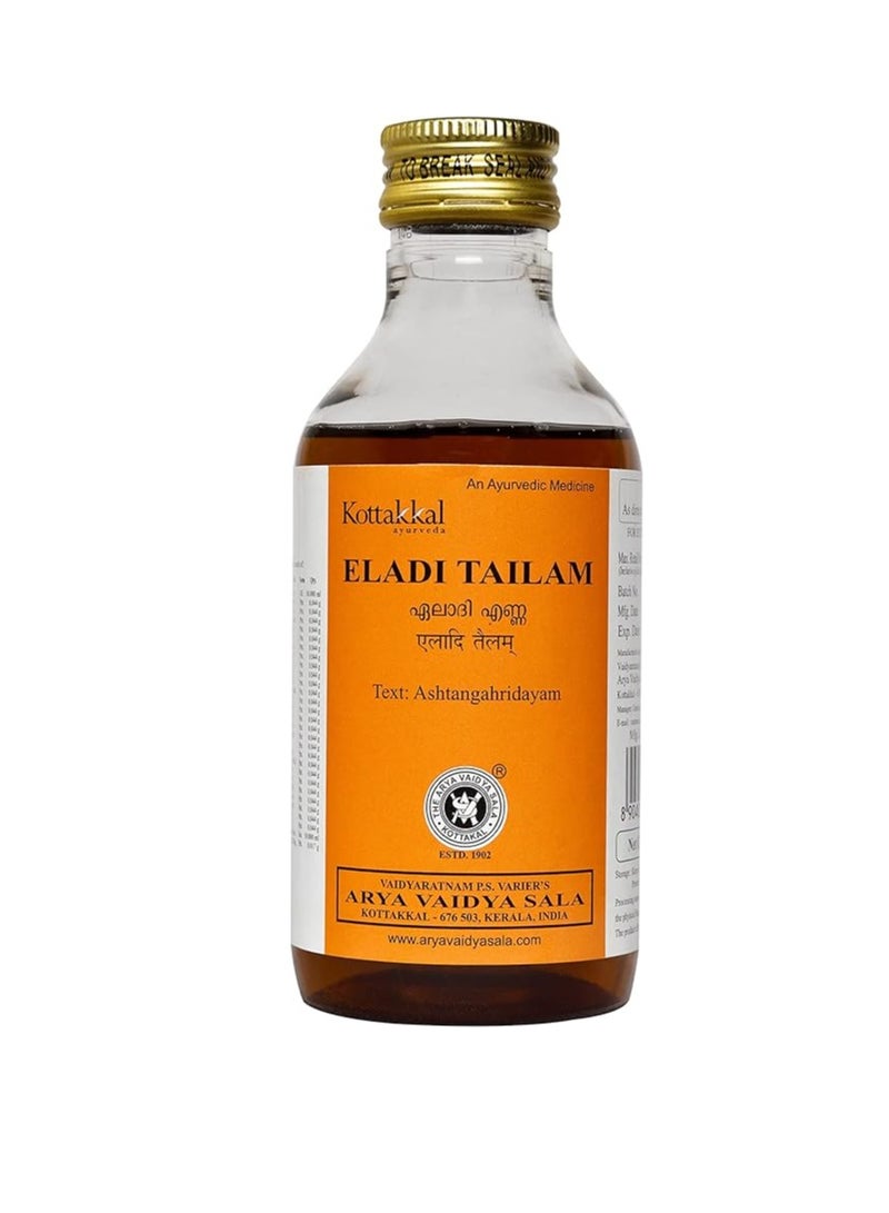 Kottakkal ayurveda Eladi Tailam - 200 ml, Herbal Oil For Hair & Skin, With Natural Ingredients - Image 1